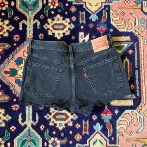 NEVER WORN Levi's 501 Black Denim Shorts